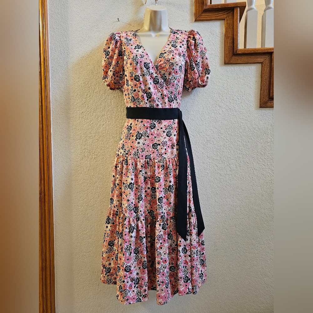Kate Spade Floral Wrap Dress Size S NEW WITH TAGS